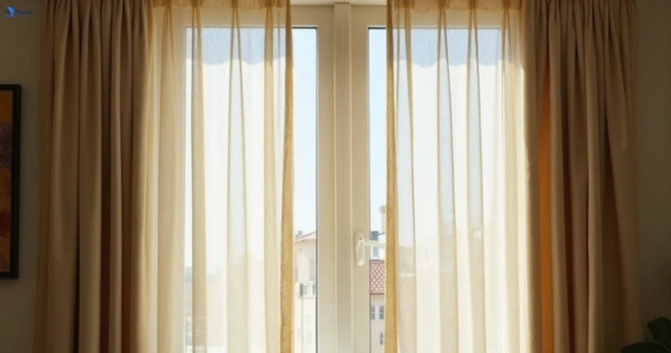 Dull dusty drapes in primbee-nsw before professional cleaning